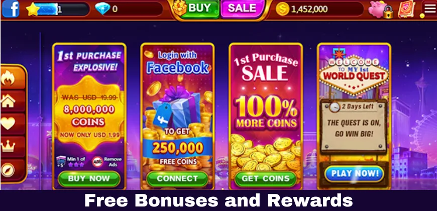 Free bonuses and rewards
